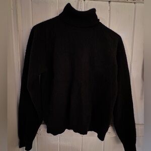 Vintage Signature Black Turtleneck 100%Cashmere Medium women’s
